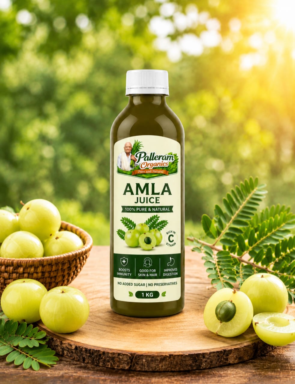 amla juice bottel palleram organics